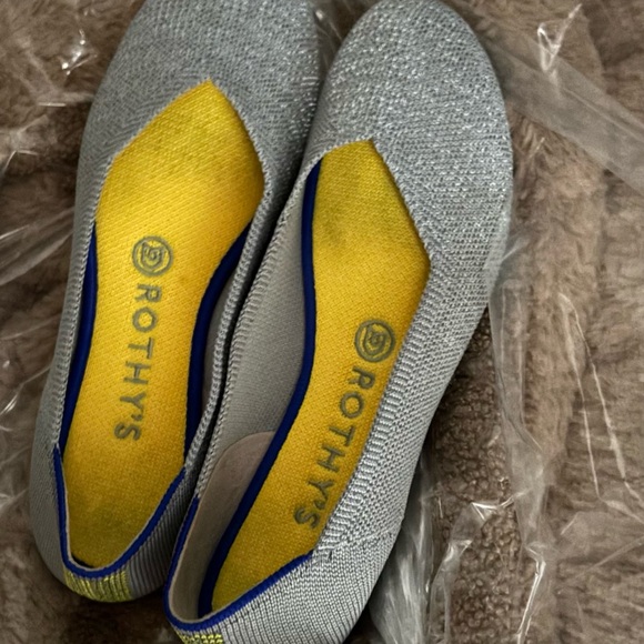 Rothy's Iridescent Light Gray Flats Women’s Size 7.5. - Picture 3 of 5